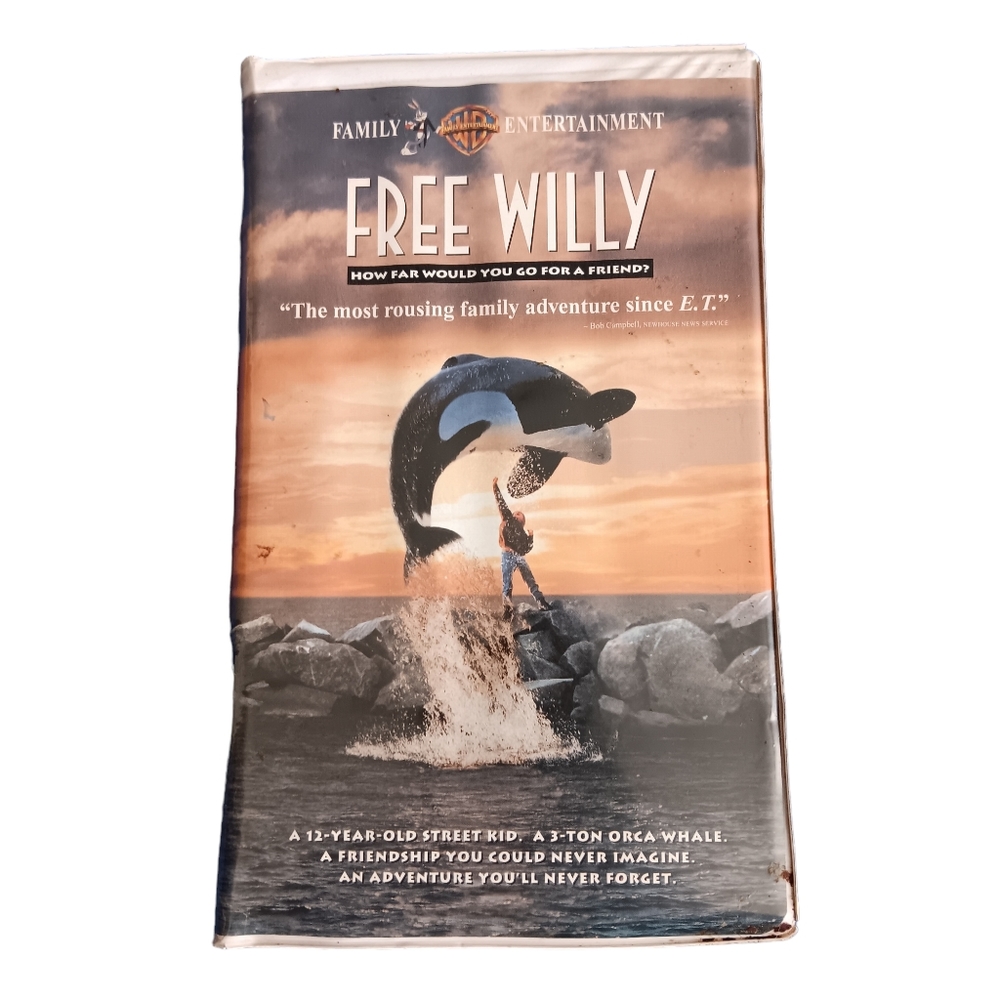 Free Willy (VHS, 1993, Warner Bros.)